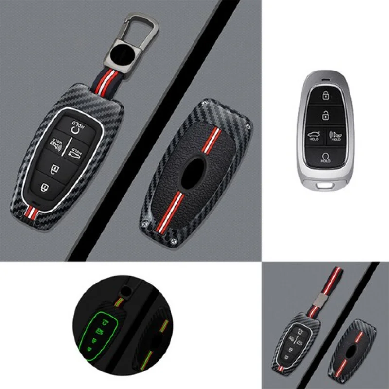 

A + силиконовый чехол для автомобильного брелка из цинкового сплава для Hyundai Santa Fe Sonata Tucson