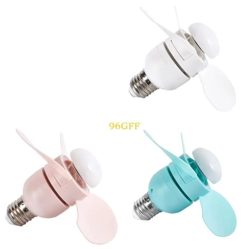 96GF E27 Ceiling Fan Quiet Air Circulation Low Noise Energy Saving Indoor Cooling Fan With LED Light for Bedroom Study Space