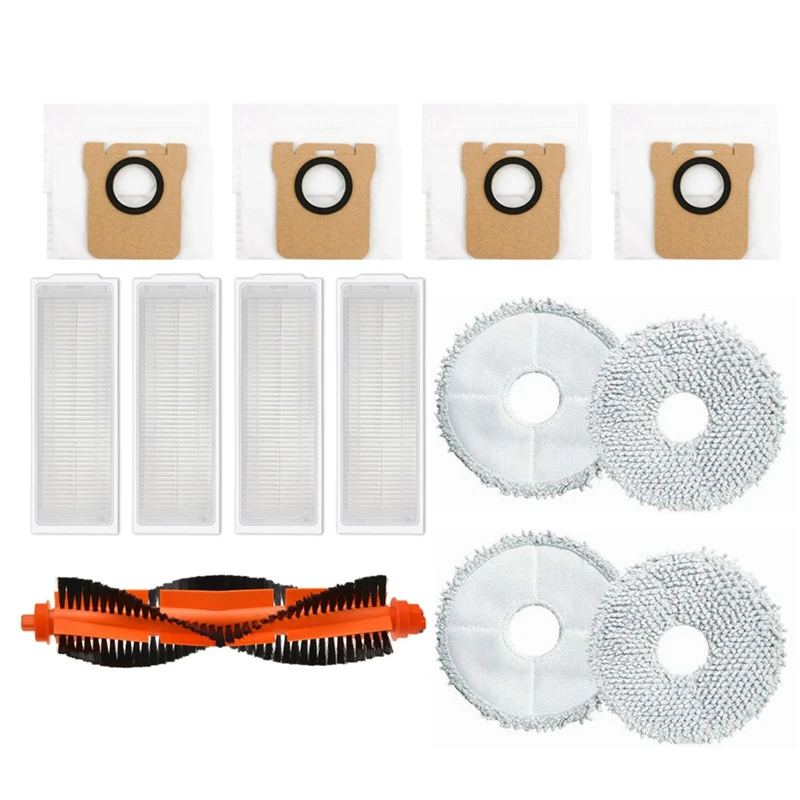

For Xiaomi Mijia M30 Pro / C107 Robot Vacuum Replacement Parts Main Brush Hepa Filter Mop Cloth Dust Bag Parts Accessories 1Set