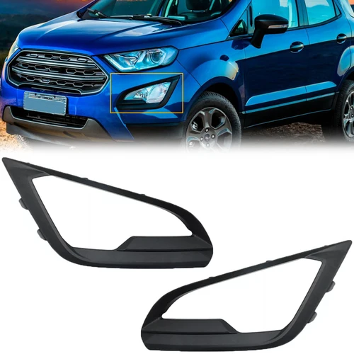 Ford Ecosport 2018 2019 2020 2021 cubierta de luz antiniebla del parachoques delantero marco de faro ABS bisel negro lámpara embellecedora accesorios de coche