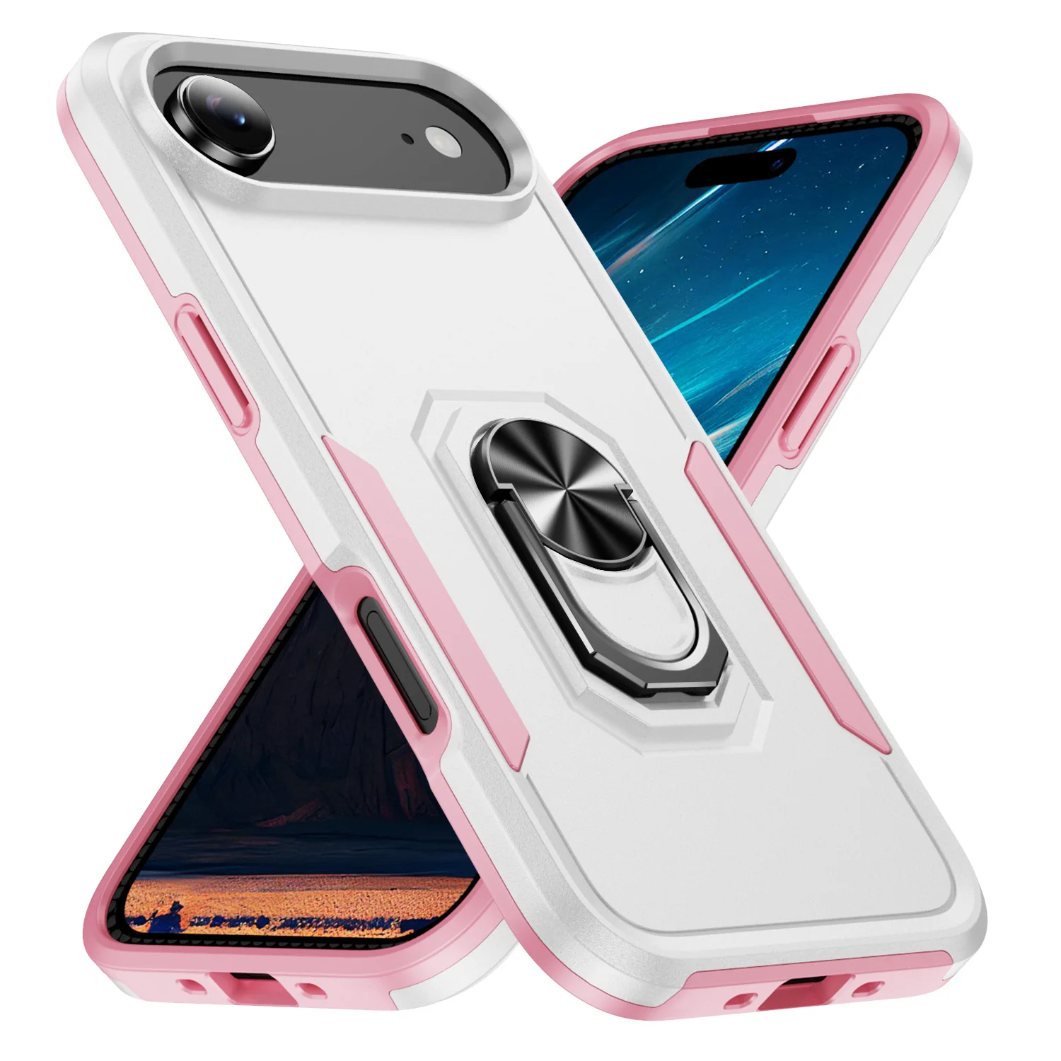 

10 шт. чехол для телефона с кольцевой подставкой для Iphone 17 Air/16E/15/14/13/12/11/X Pro Max Plus, чехол с поддержкой