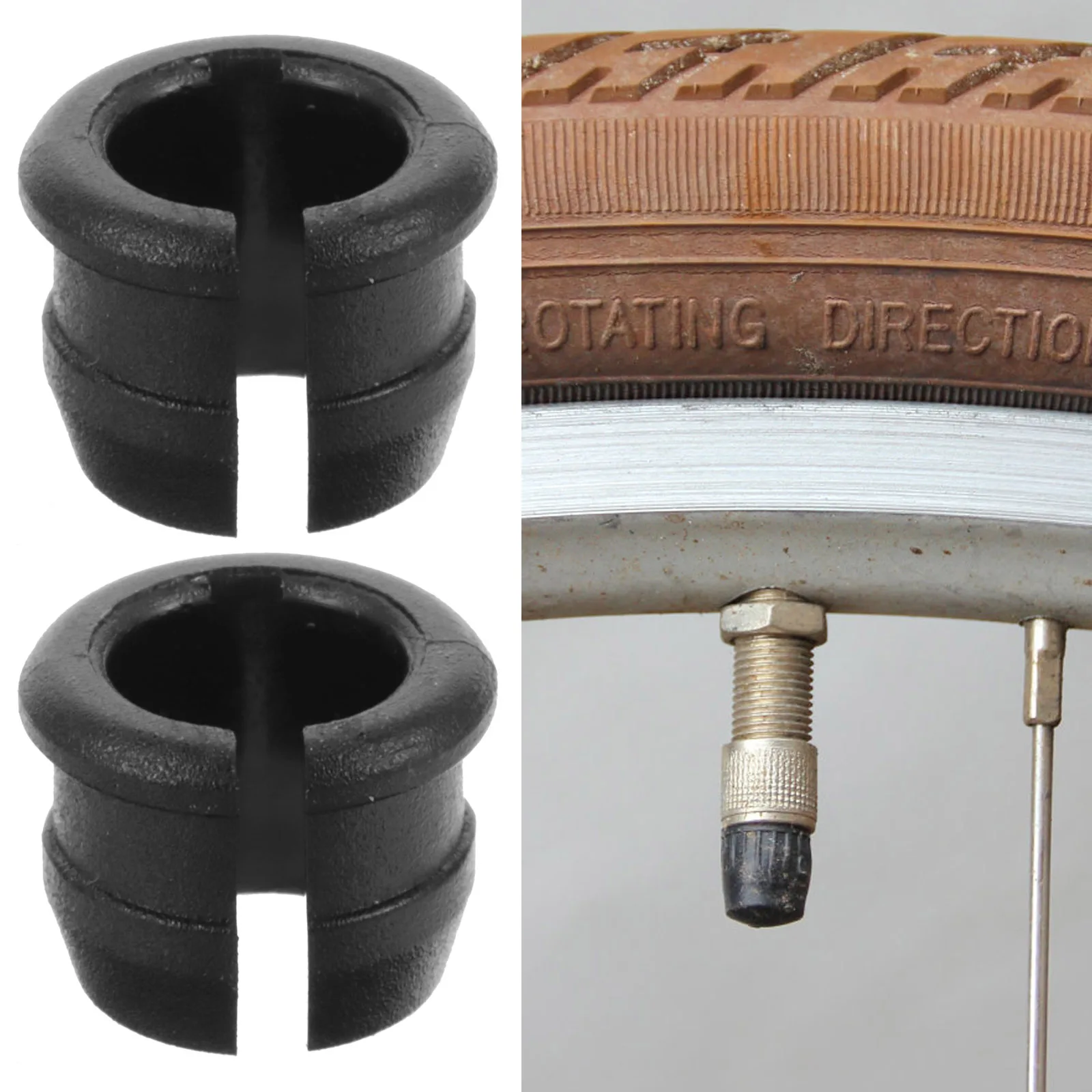 

10pcs Valve Stem Grommets Inner Tube Nozzle Protector to Adapter Lightweight Bicycle Wheel Tire Accessories
