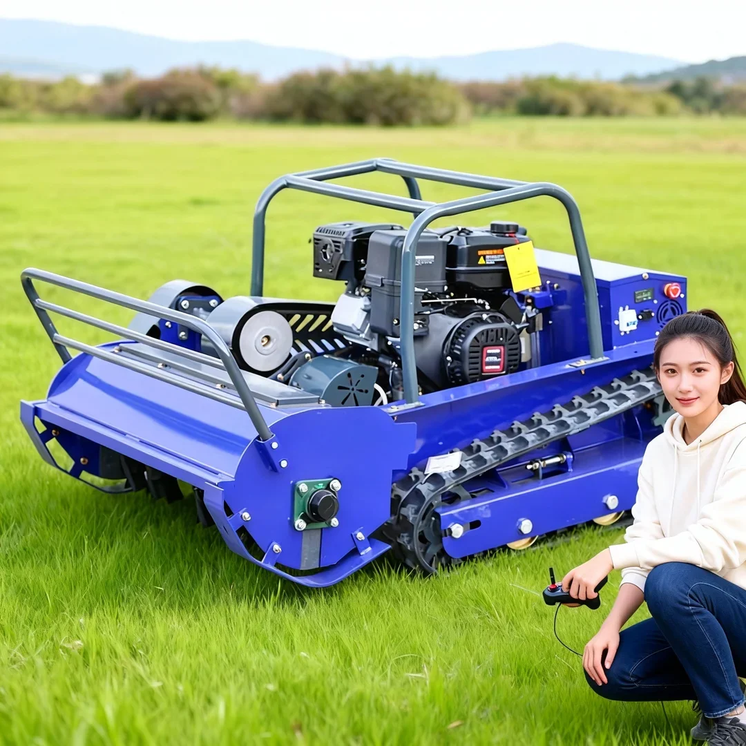

Индивидуальная газонокосилка с бензиновым двигателем шириной резки 800-1200 мм - автономный инструмент с дистанционным управлением для двора