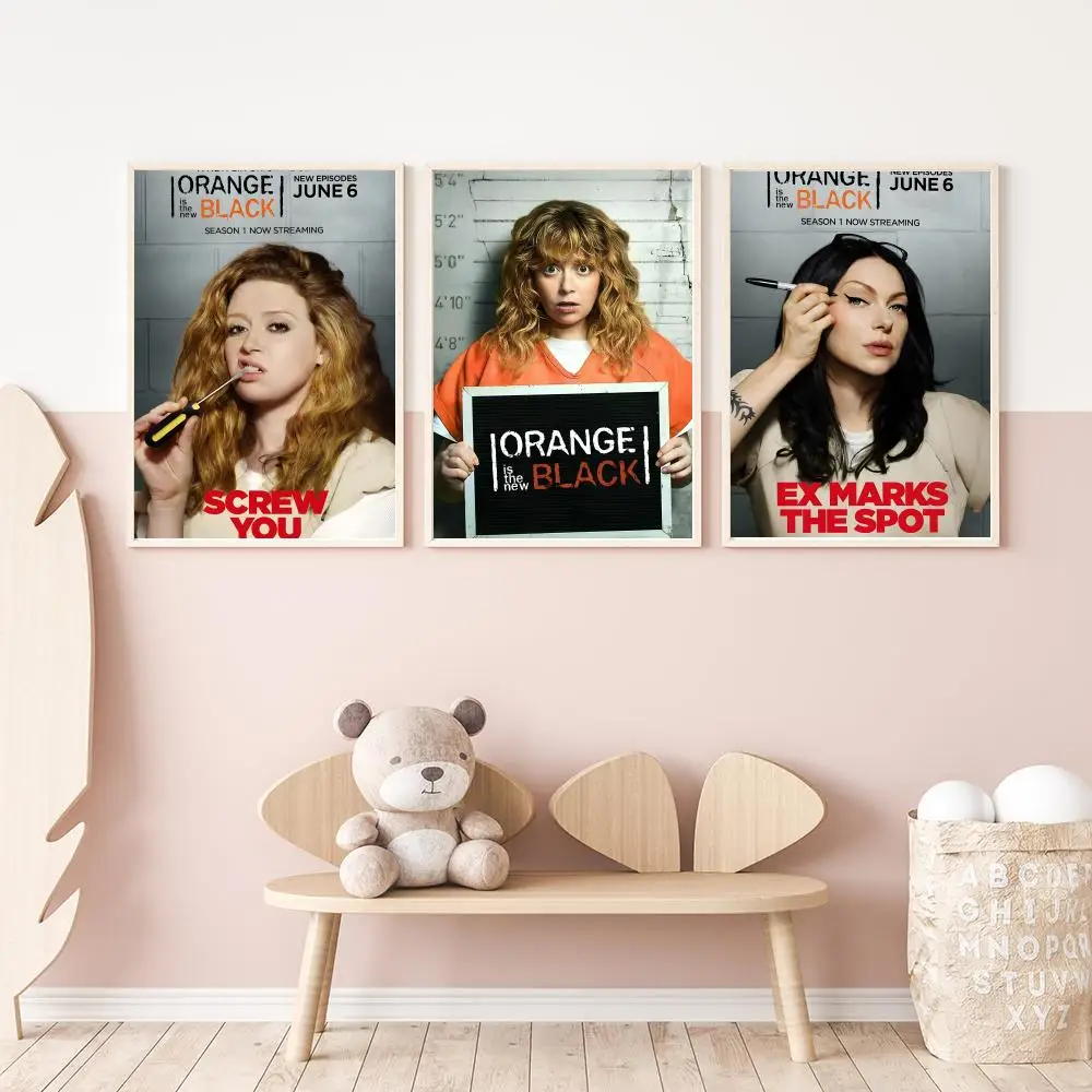 Classic Movie O-Orange Is the New Black Poster Versatile HD Waterproof Wall Art Self-Adhesive Decor for Any Space Ideal Gift