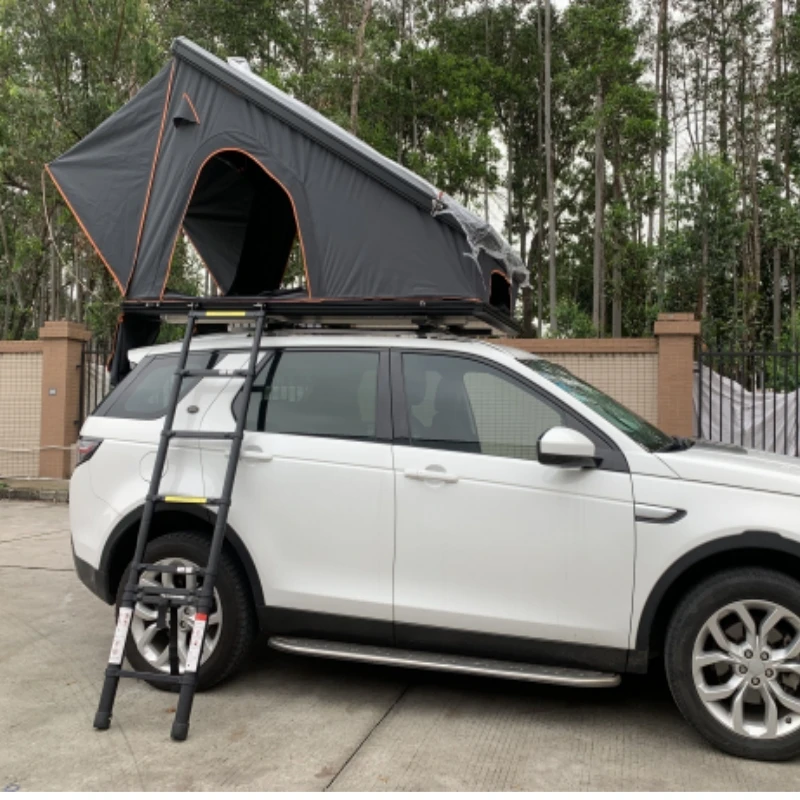 Land car multi-angle awning pop-up aluminum triangle hard roof tent