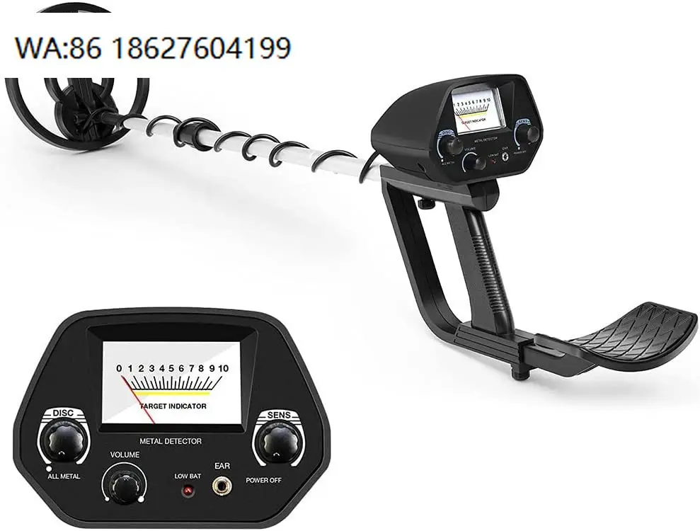 8 Inch Waterproof Coil Entry Level Metal Detector Adjustable Lightweight Disc Mode Industrial Gold Finder MD4030P