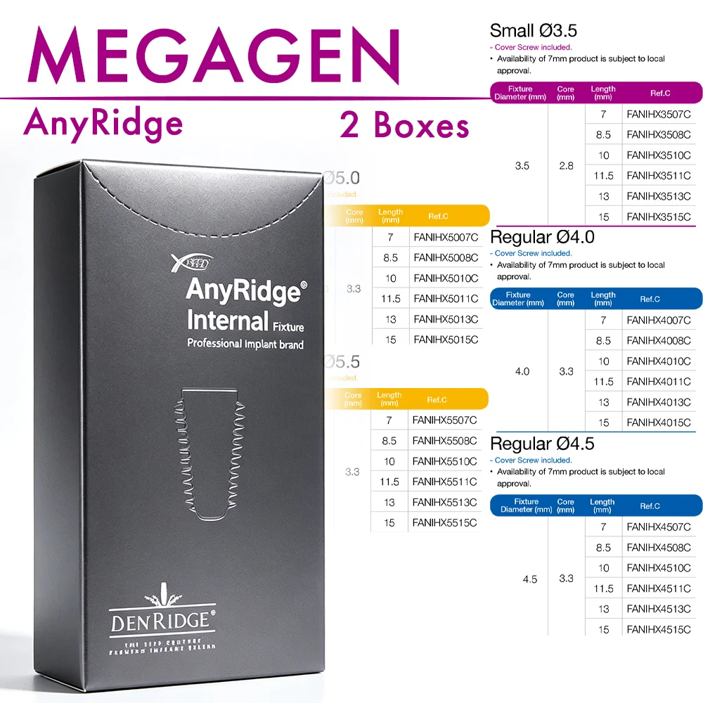Compatible with MegaGen AnyRidge Abutment Screw Hex Titanium Internal Taper Hex XPEED for Lab Implant Prosthetic Restoration
