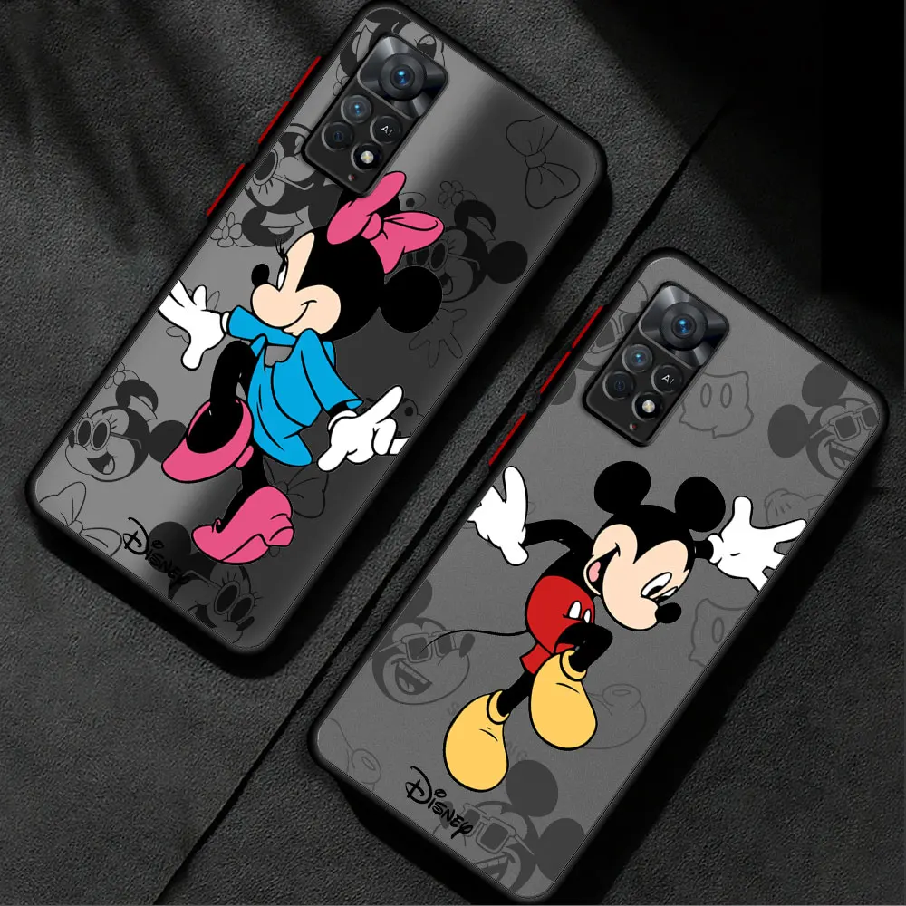 

Cool Mickey Minnie Disney Skin Feel Scrub Case For Xiaomi Redmi Note 11 13 Pro Plus 10 12 9S 12S 12C 9 8 K40 A1 13C Phone Cover