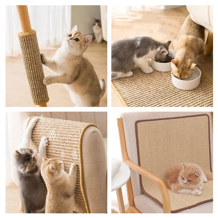 

New Arrival Cat Scratch Mat Pet Scratcher Paw Natural Sisal Cat Scratching Mat Scratch Mat For Cats