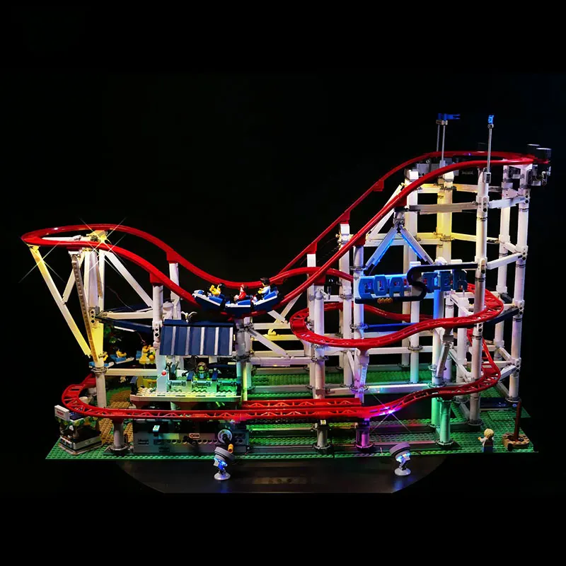 Kit d'éclairage LED pour montagnes russes LEGO 10261, idées 18003, cadeau de bricolage (blocs de construction non inclus, Kits de briques, ensembles de modèles)