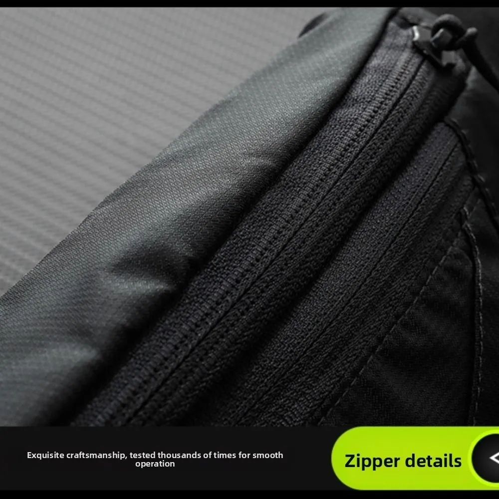 Ultra-Thin Sports Waist Bag Adjustable Double Zipper Pocket Mobile Phone Waist Bag Waterproof Travel Running Waist Bag Running