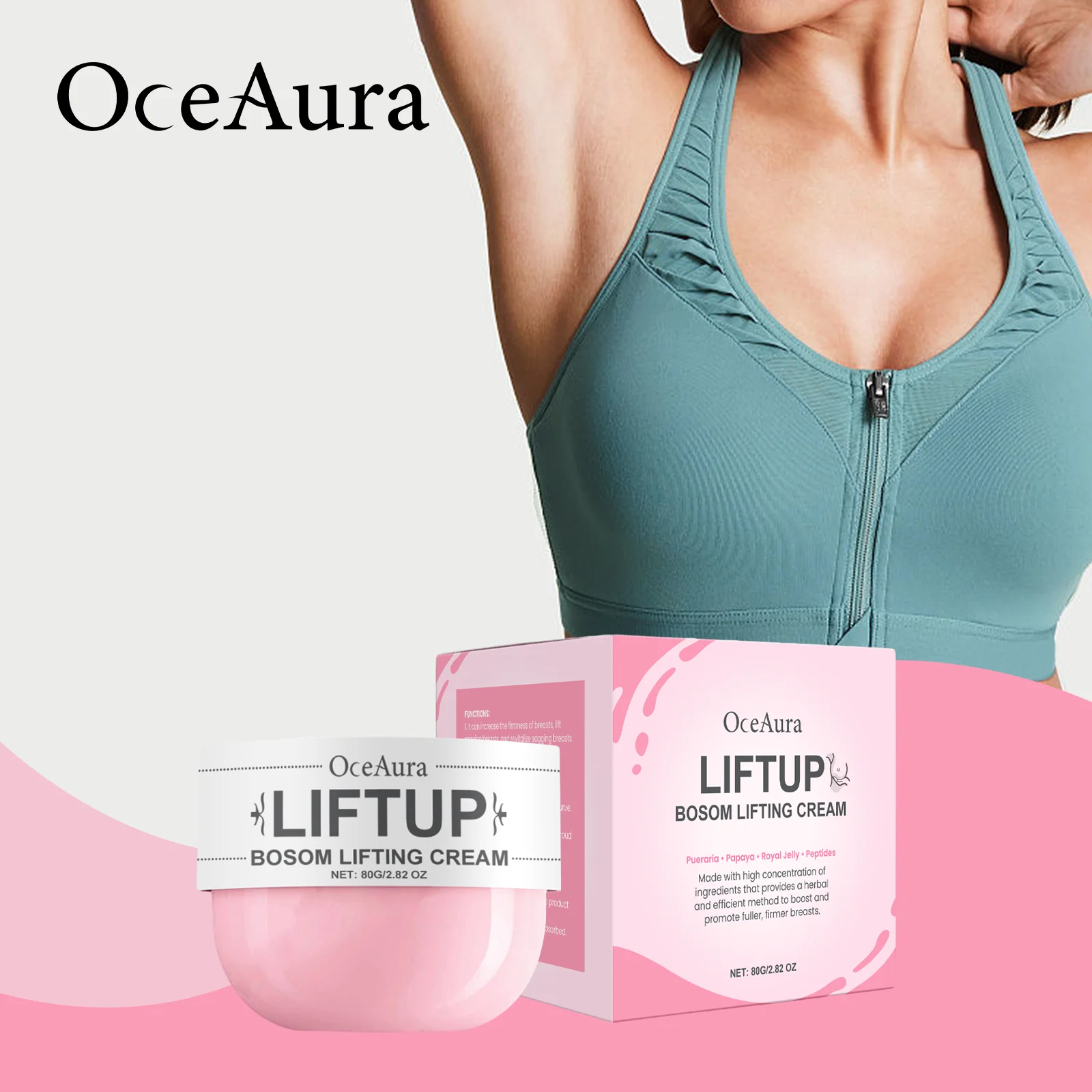 

Bosom Lifting Firming Cream, Pueraria Papaya Chest Tightening Care, Moisturizes Breast Skin, Daily Massage And Care