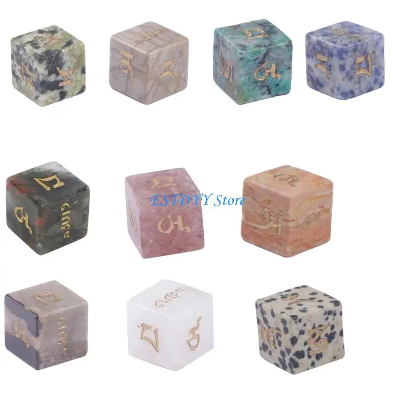 G6de Natural Crystal Six Side Dices Mult Sidide Table Game Dices Round Corner Play Dices Board Game Association #4