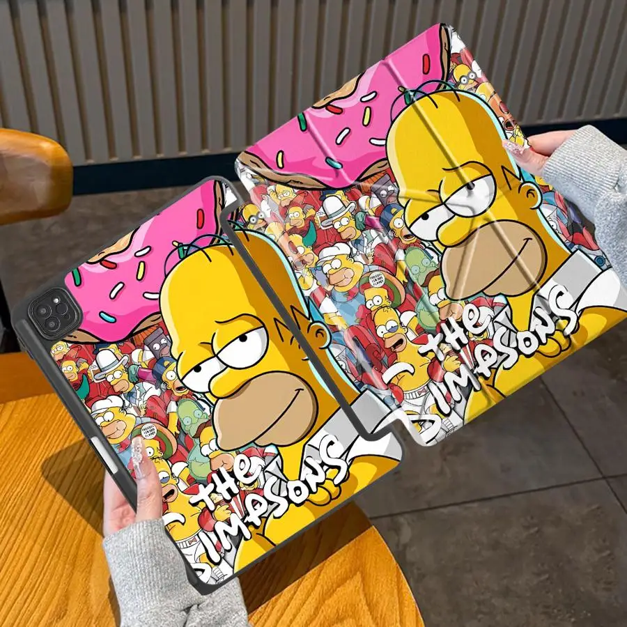 Cartoon The S-simpsons Holder Cover Tablet Case For iPad Pro 2025 Pro 11th 10th 9th 8th 7th 12.9inch Air 4 5 M3 M2 1 2 M4 11inch