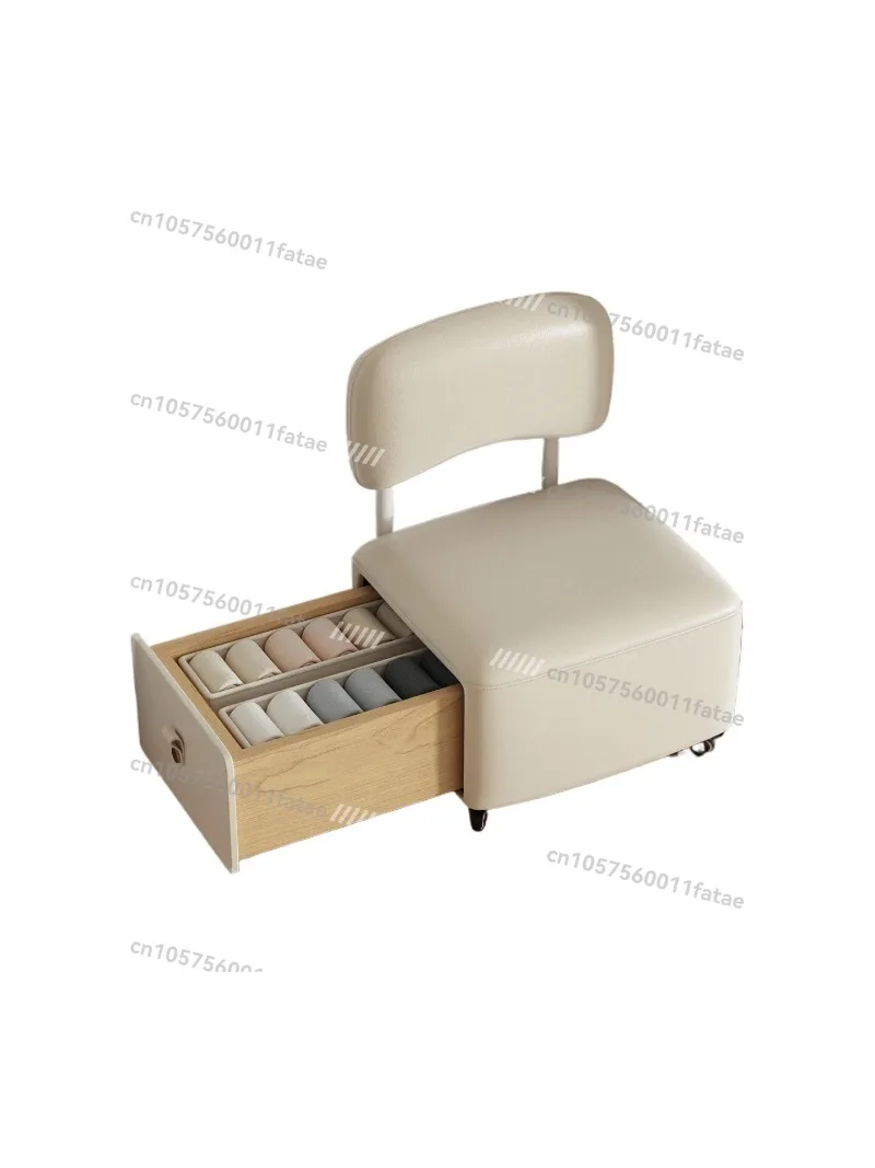 

Storage Universal Wheel Removable Simple Low Stool with Drawers Storage Household Storage Stool Multi-function
