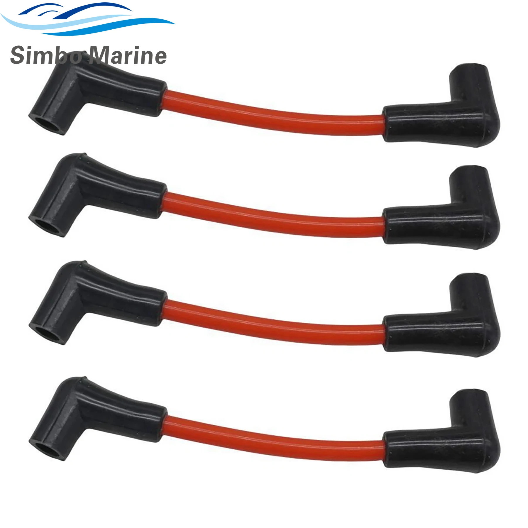 4 قطعة 4 بوصة شرارة التوصيل سلك استبدال لجونسون Evinrude 115 120 125 130 135 140 HP البحرية محرك خارجي 582134 582365