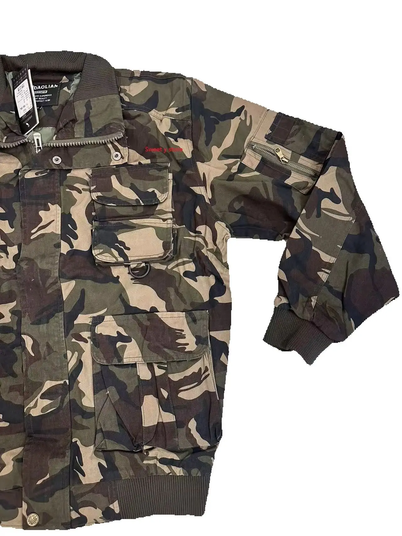 New pure cotton military camouflage suit set with winter plush and thickened desert hunting men's tactics