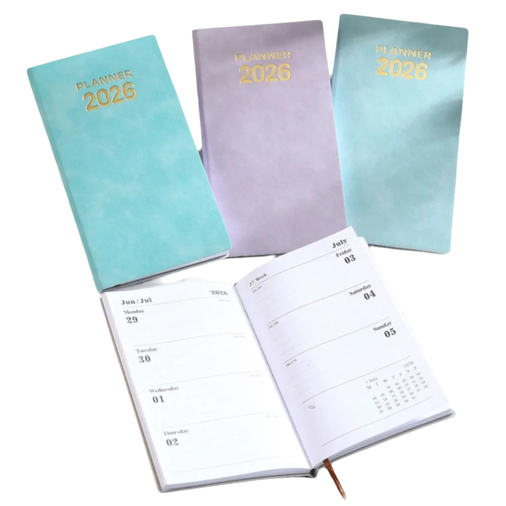 Agenda portatile A6 2026 Lista delle cose da fare con calendario Quaderni per appuntamenti Agenda settimanale giornaliera Diario tascabile per ufficio scolastico