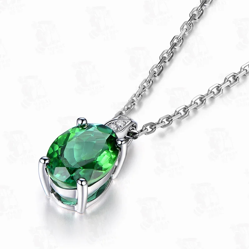 Natural Green tourmaline 18K Pure Gold Pendant Real AU750 Solid Gold Upscale Trendy Classic Fine Jewelry Hot Sell New 2025