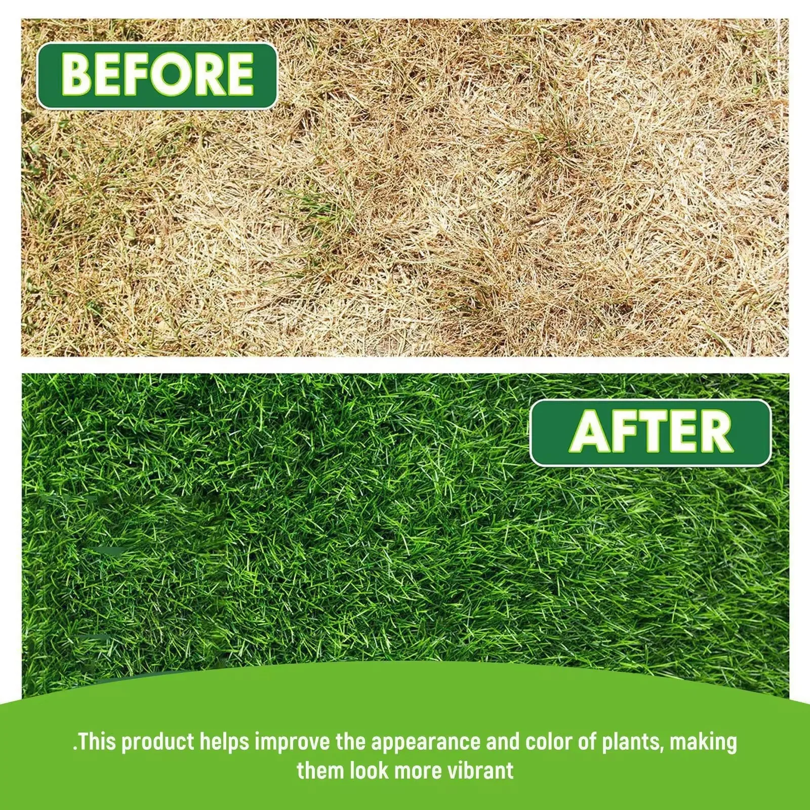 Plant Grow Solution Green Grass Fertilizer - Nutrient Liquid Supplement for Potted Flowers & Hydroponics Plant Care Essentials