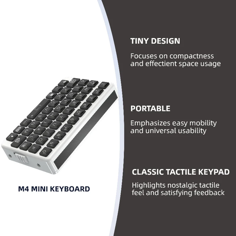 Exknight Retro Touch Mini Blackberry Keyboard Bluetooth Three System Universal For Windows For Android Portable Phone Keypad