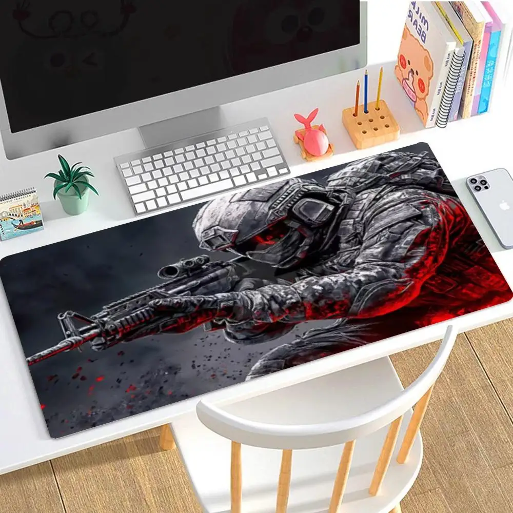 Dark Style Combat Trooper Table Mat Mousepad Large Size For Office Desktop Bedroom Learning Laptop Keyboard Accessories