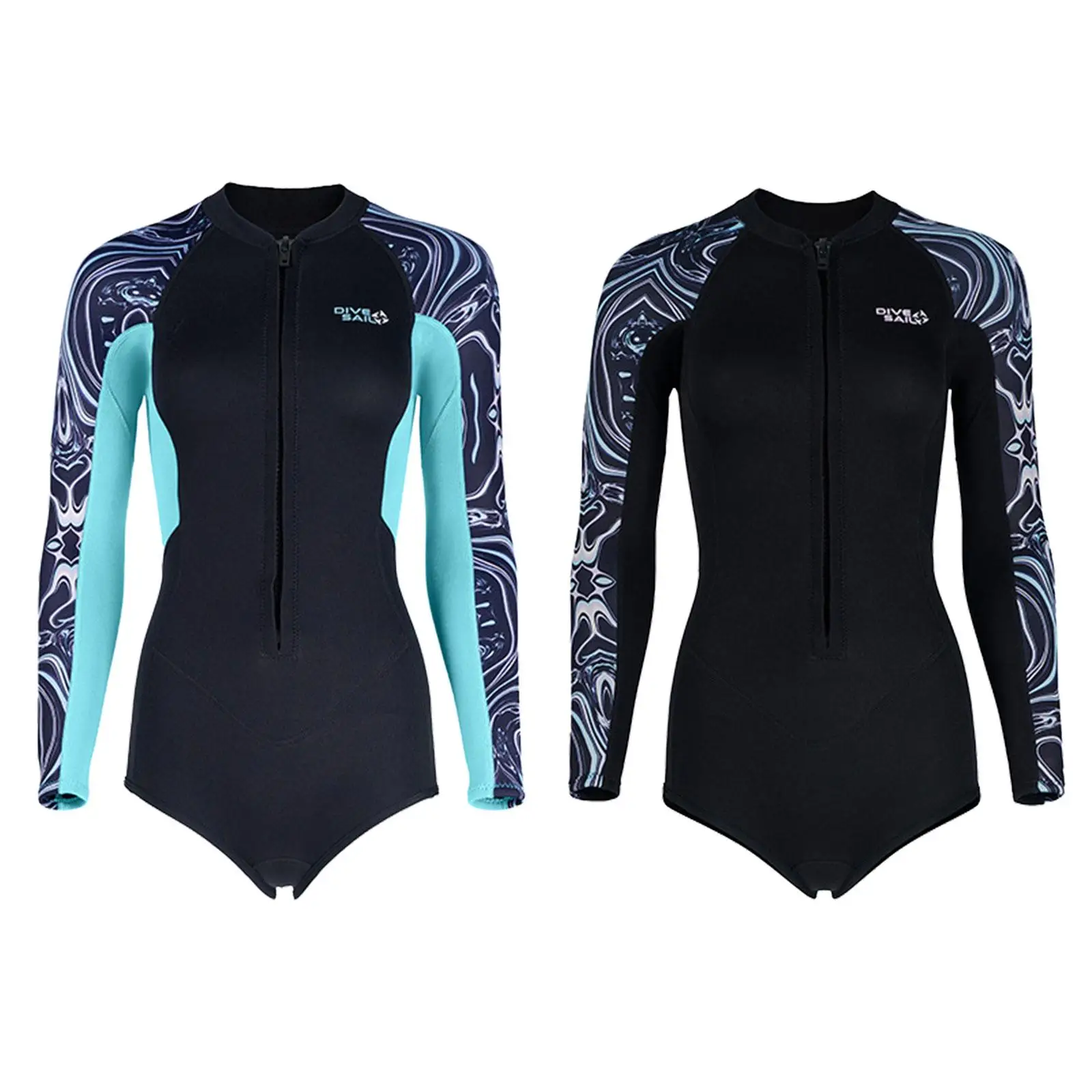 Women Shorty Wetsuit Keep Warm Sun Protection Dive Skins Beachwear Swimsuit