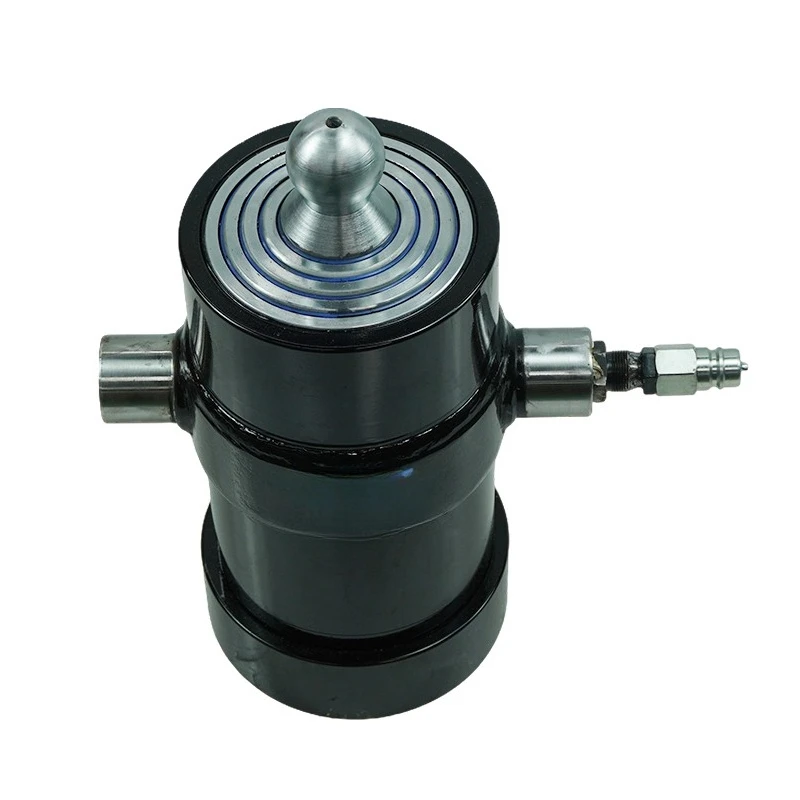 Manufacturer supplies single-acting 5-stage telescopic hydraulic cylinder hard electroplated piston rod for trailer warehouse