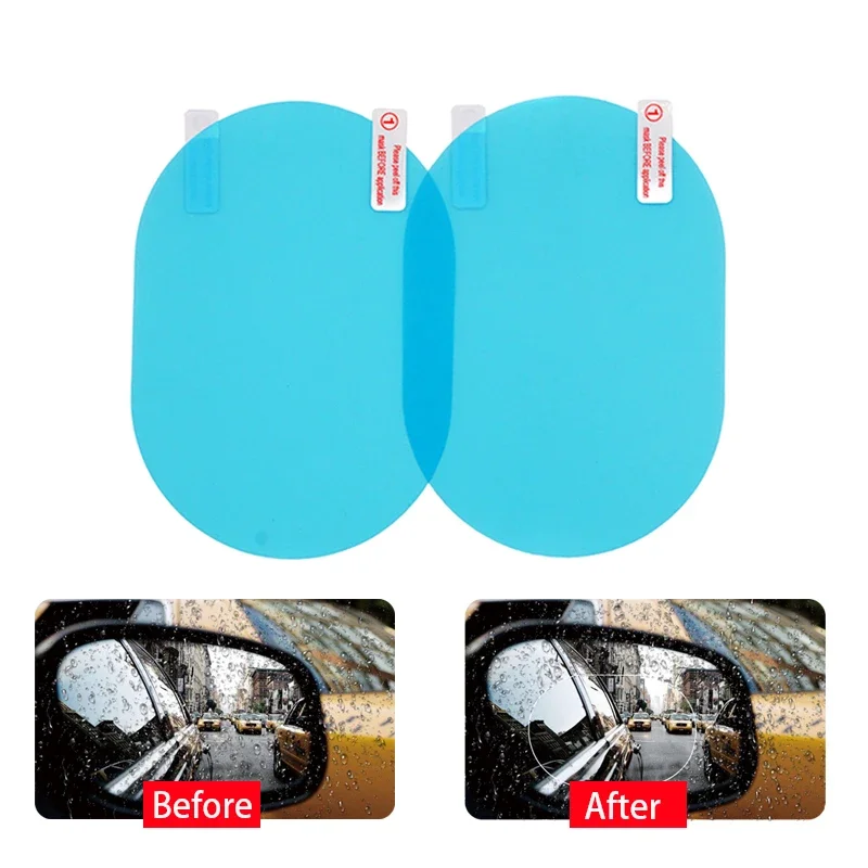 2pcs Set Rearview Mirror Protective Film Anti Fog Rainproof Film Waterproof Membrane for Car Windows Durable Auto Accessories