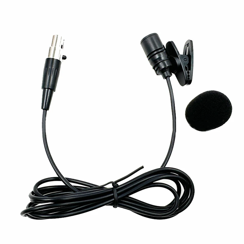 Micrófono de solapa Lavalier profesional para AKG, transmisor Bodypack inalámbrico Sennheiser, Mini XLR de 3 pines bloqueable de 4 pines