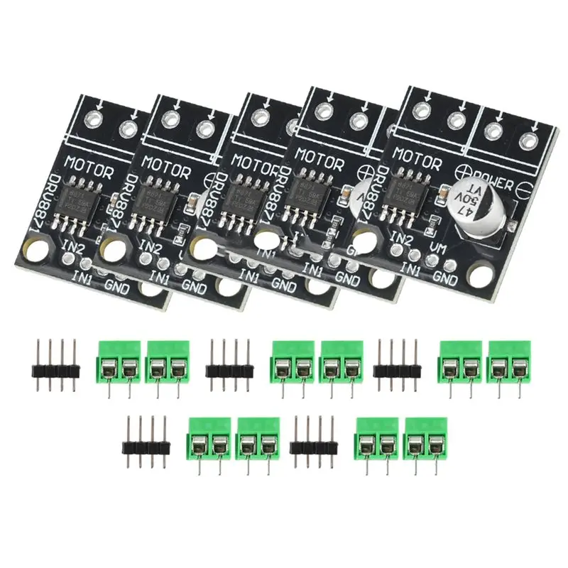 A92P DC 6.5-45V 5Pcs DRV8871 H-Bridge Motor Driver Module 3.6A PWM Control Brushed DC Motor Driver