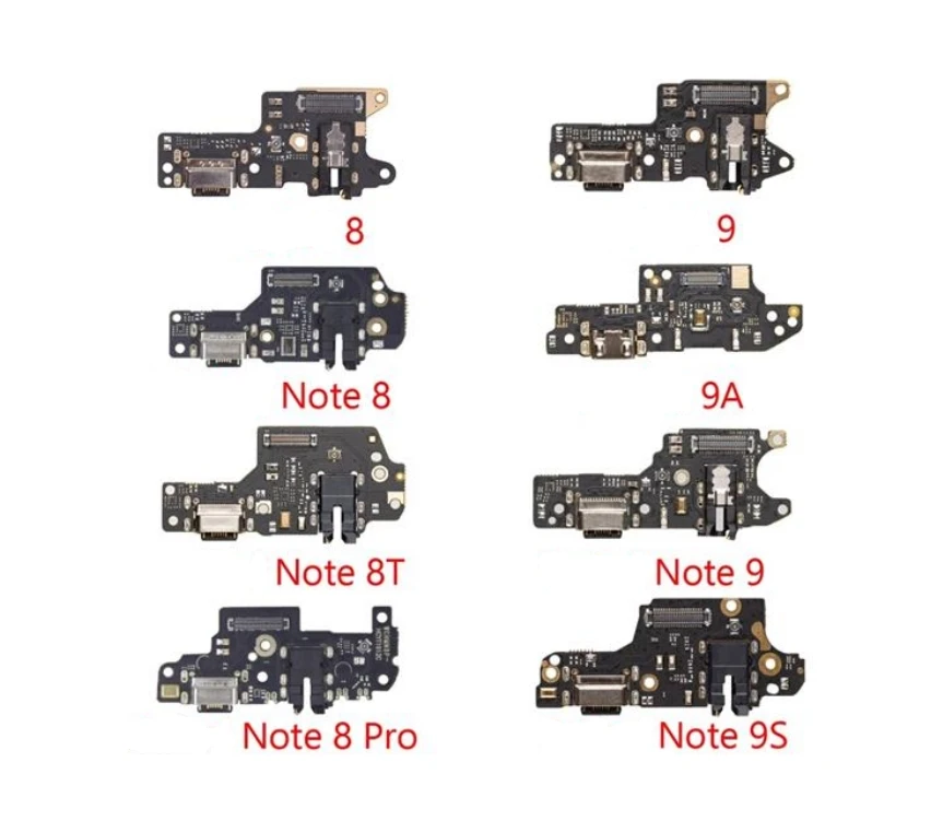 

100Pcs/Lot USB Charging Dock Board For Xiaomi Redmi Note 5 6 7 8 8T 9S 9 10 Pro 5G Charger Plug Socket Port Connector Flex Cable