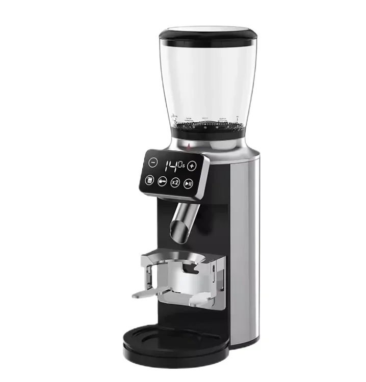 Commercial Electric Coffee Grinder Grade Touch Screen Automatic Espresso Coffee Grinder With Funnel