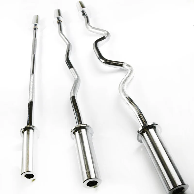 

Chrome Power Lifting Barbell Bars Curved Barbell Bar With 1 Inch Diameter Plate New