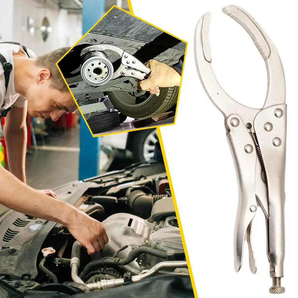 Hand Remover Oil Filter Locking Pliers Adjustable Car Removal Car Oil Filter Disassembly Plated Tool Tool K2V8