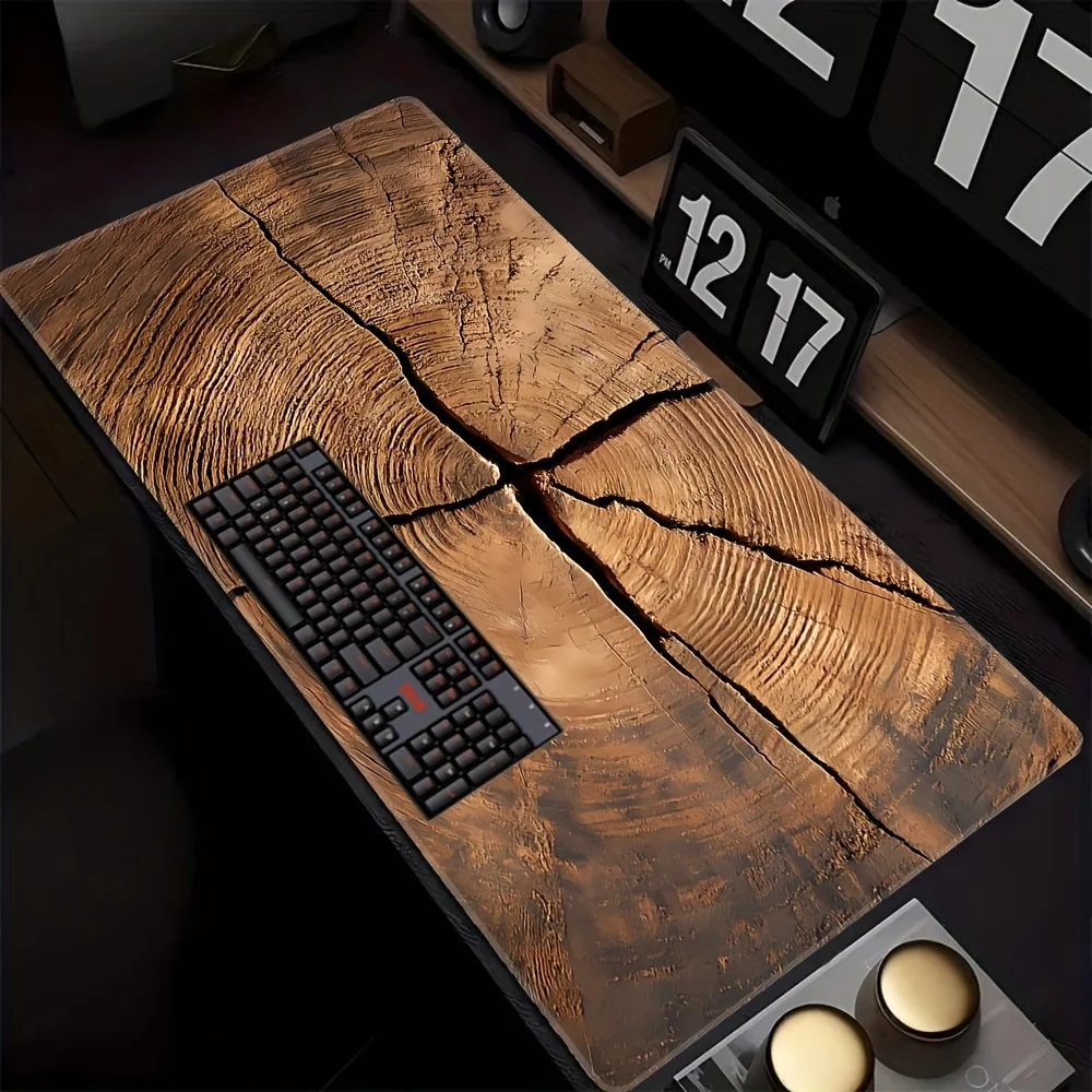 

Wood pattern Mouse Pad Non-Slip Rubber , Office Carpet Large Gaming Mousepad New Non-Slip Rubber Laptop Computer Long Desk Mat