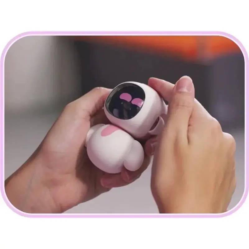 Smart AI Robot Pendant Palm-Sized Pet Robot With Voice Interaction, Pendant,Facial Expression Display Pink