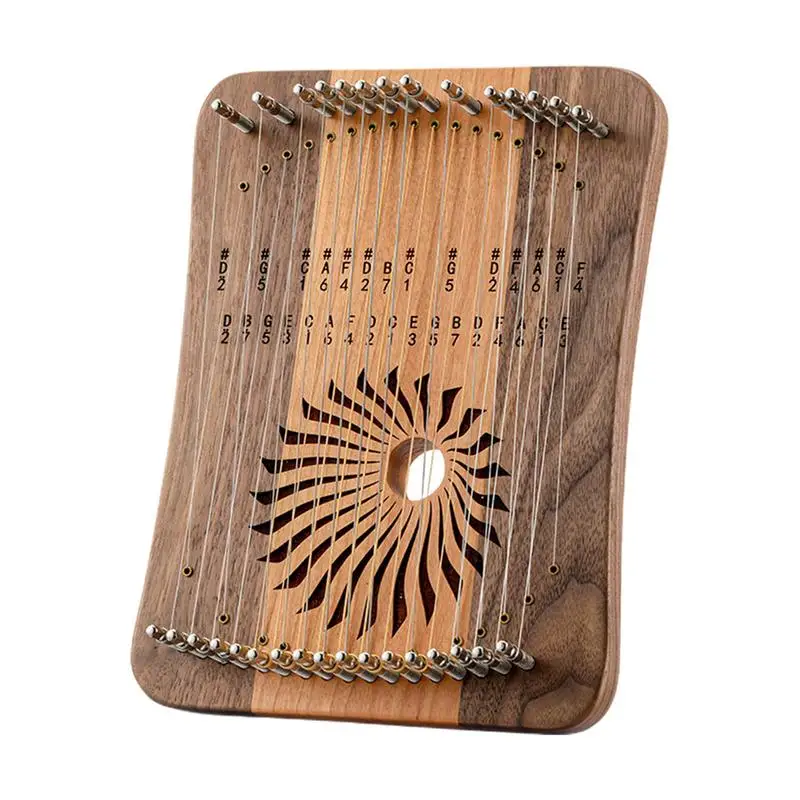 

Lyra Harp 31 Strings Wooden Lyra Harp With 31 Strings Music Enthusiasts Reusable Instrument Chromatic Scale Harp For Stringed