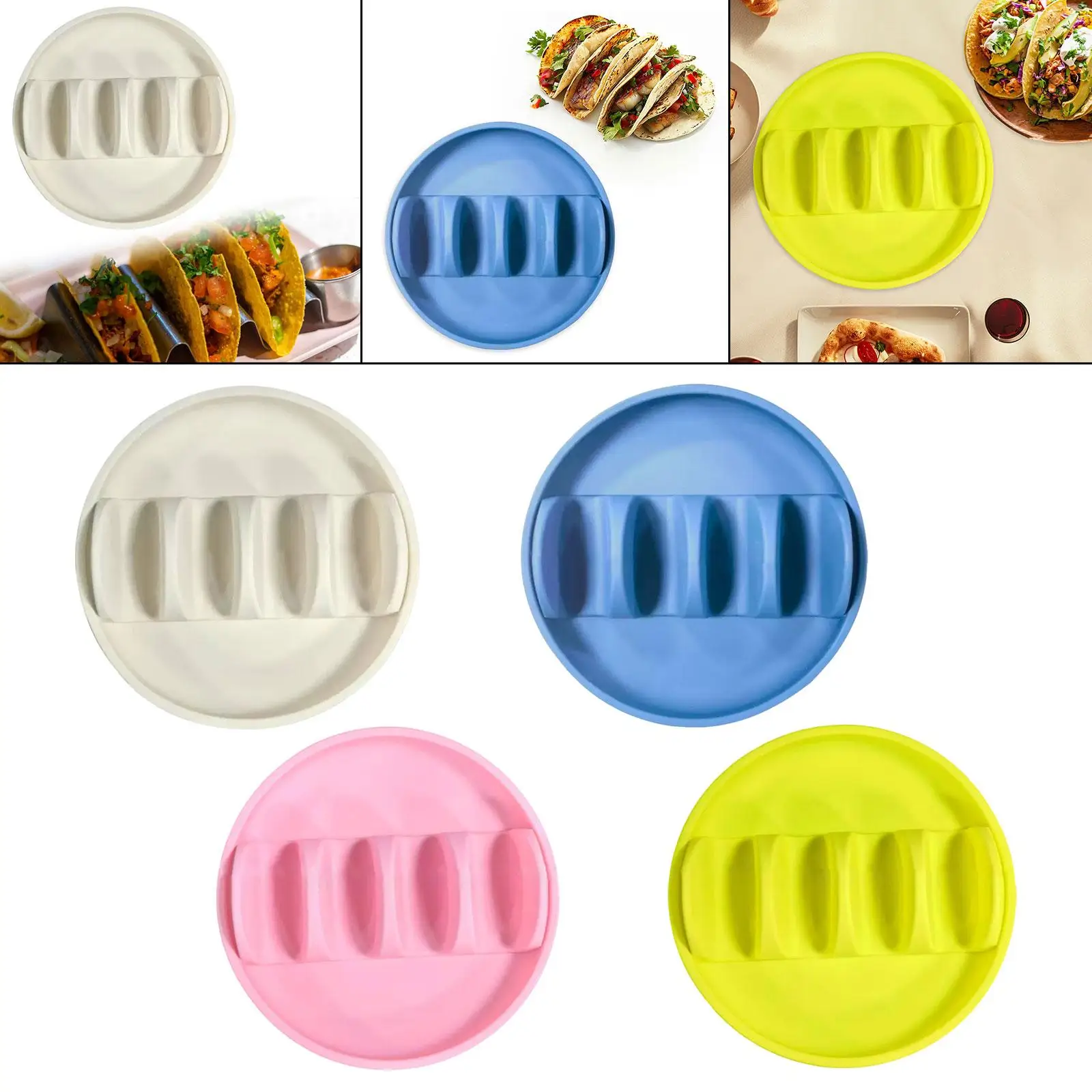 

Taco Holder Plates Non Slip Taco Holder Rack for Parties Hosting Restaurants