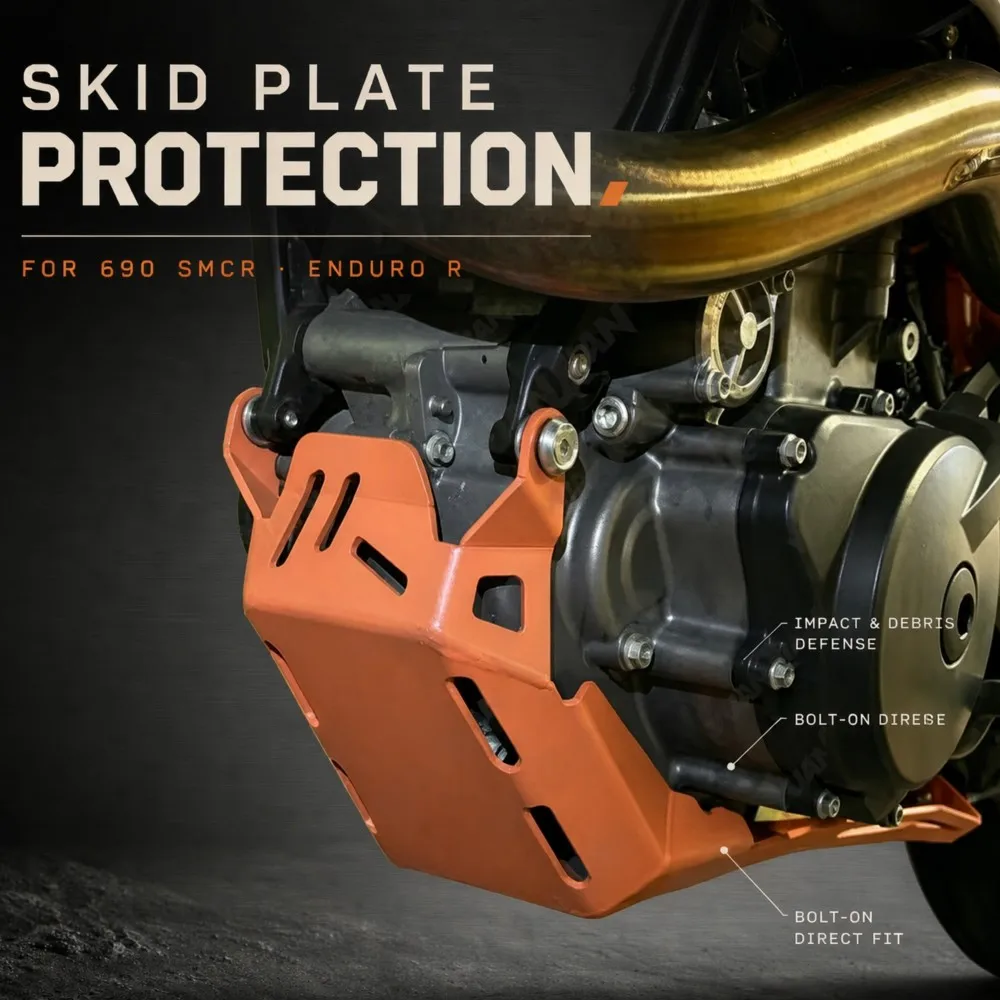 2025 YOWLING Skid Plate Under Engine Guard Chassis Protection Cover For 690 SMC R 690 SMCR 690 Enduro R 2008-2024 Accessories