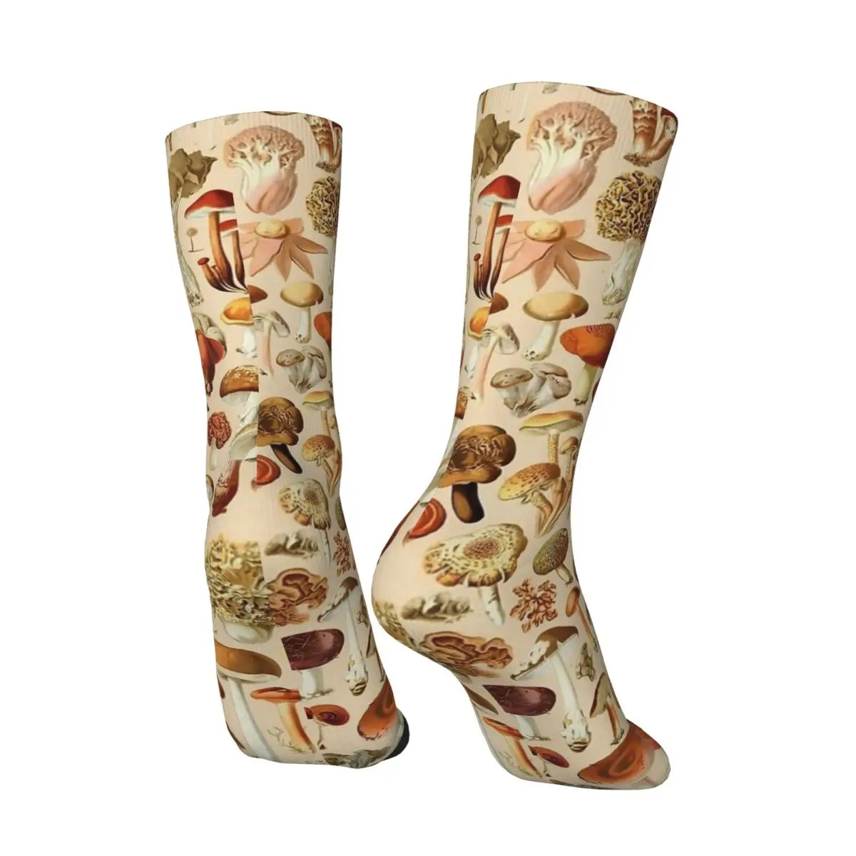 Calcetines antideslizantes con diseño de setas para hombre y mujer, medias de primavera, Harajuku, suaves, medianos, para correr