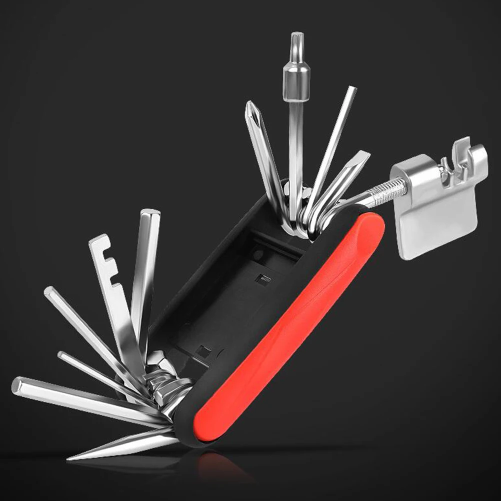 

Bicycle Repair Tool Set Cycling Screwdriver Tire Pry Bar Wrench Chain Cutter Tools Multifunction Kit