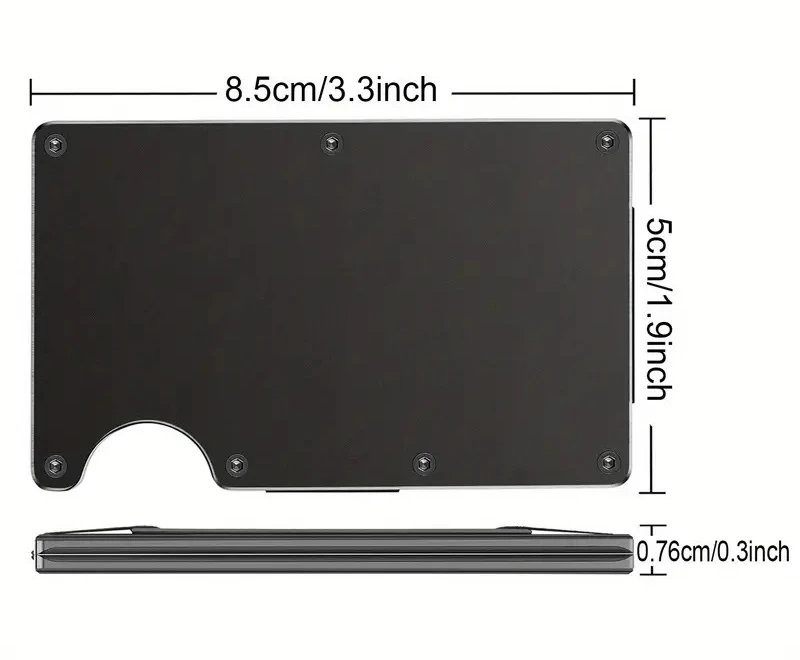 Minimalist Slim ANTI RFID Blocking Card Holder Men Aluminum Wallet Elastic Back Pouch ID Credit Case Unisex Travel EDC Purse