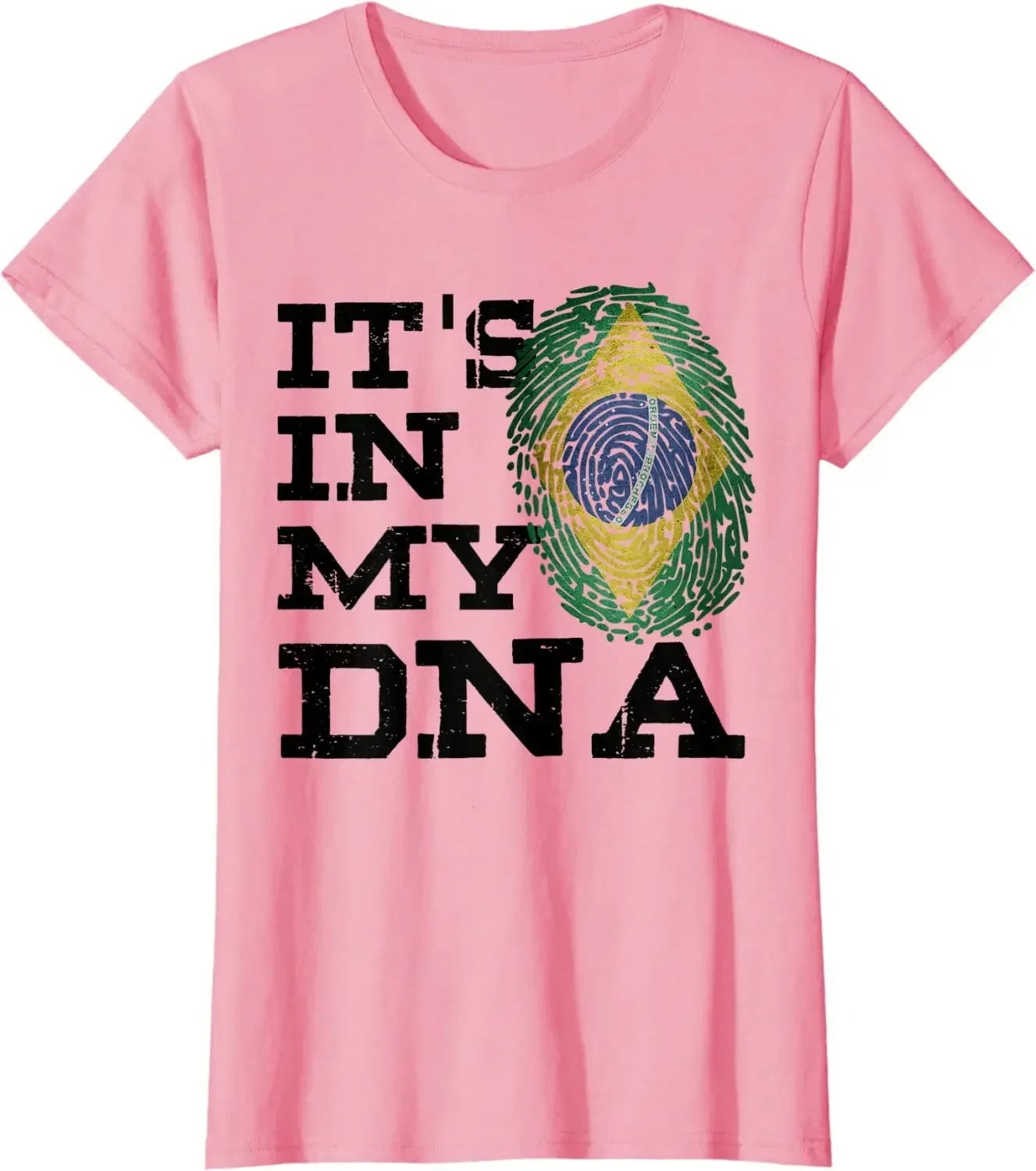 It's In My DNA Brazilian Love Brazil Flag Men T-Shirt Short Sleeve Casual Cotton Boys T-Shirts