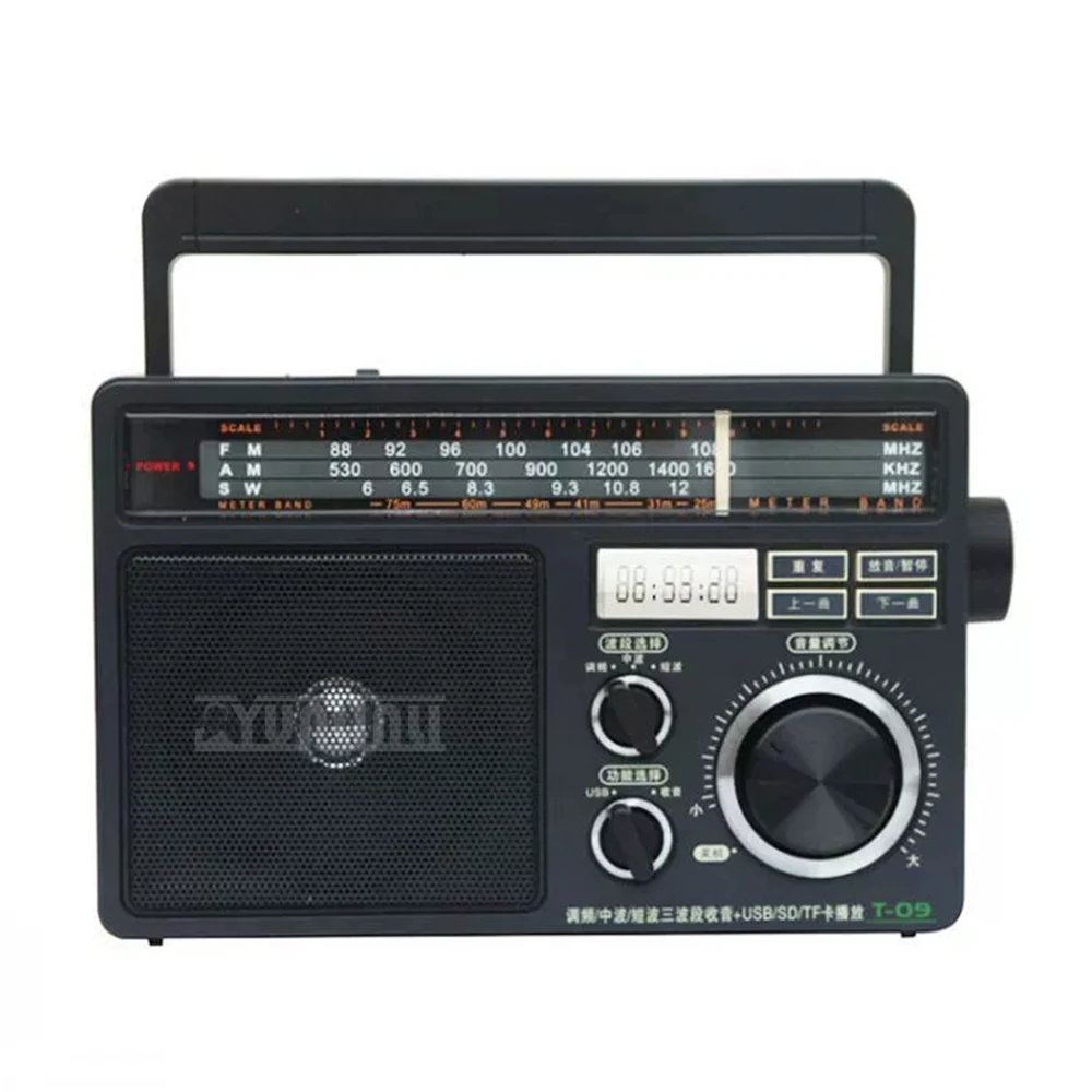 T-09 Lettore radio MP3 Altoparlante per inserimento di schede per anziani conveniente a banda intera per cittadini anziani
