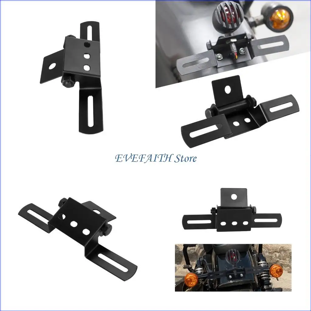 124B Heavy Duty Motorcycle Tail Light Bracket Universal Adjustable Metal for Travel