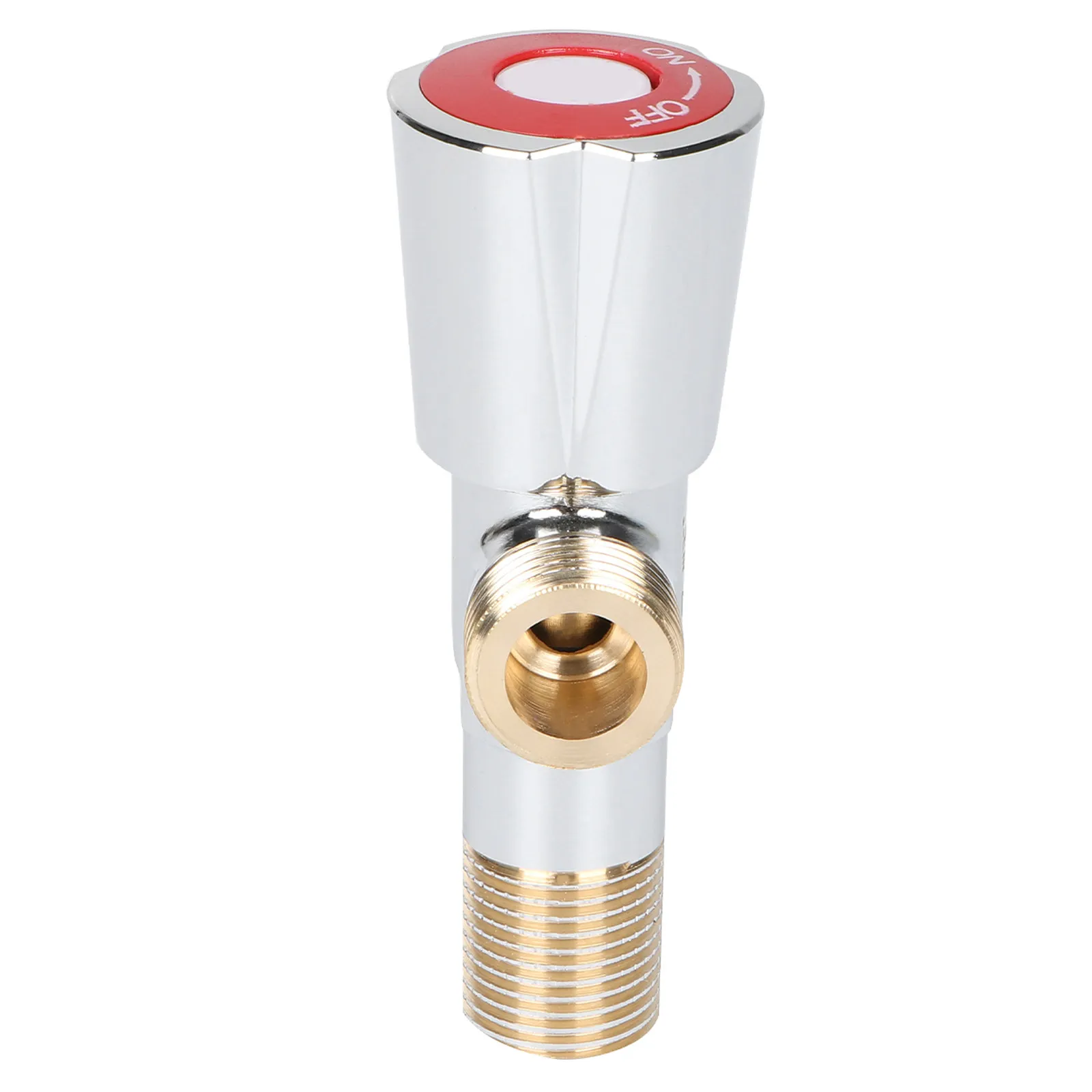 Brass Angle Valve 4 Points Inlet Thickened Thread Smooth H Ceramic Spool Water Controller Shower Cut Off Valve Full Copper
