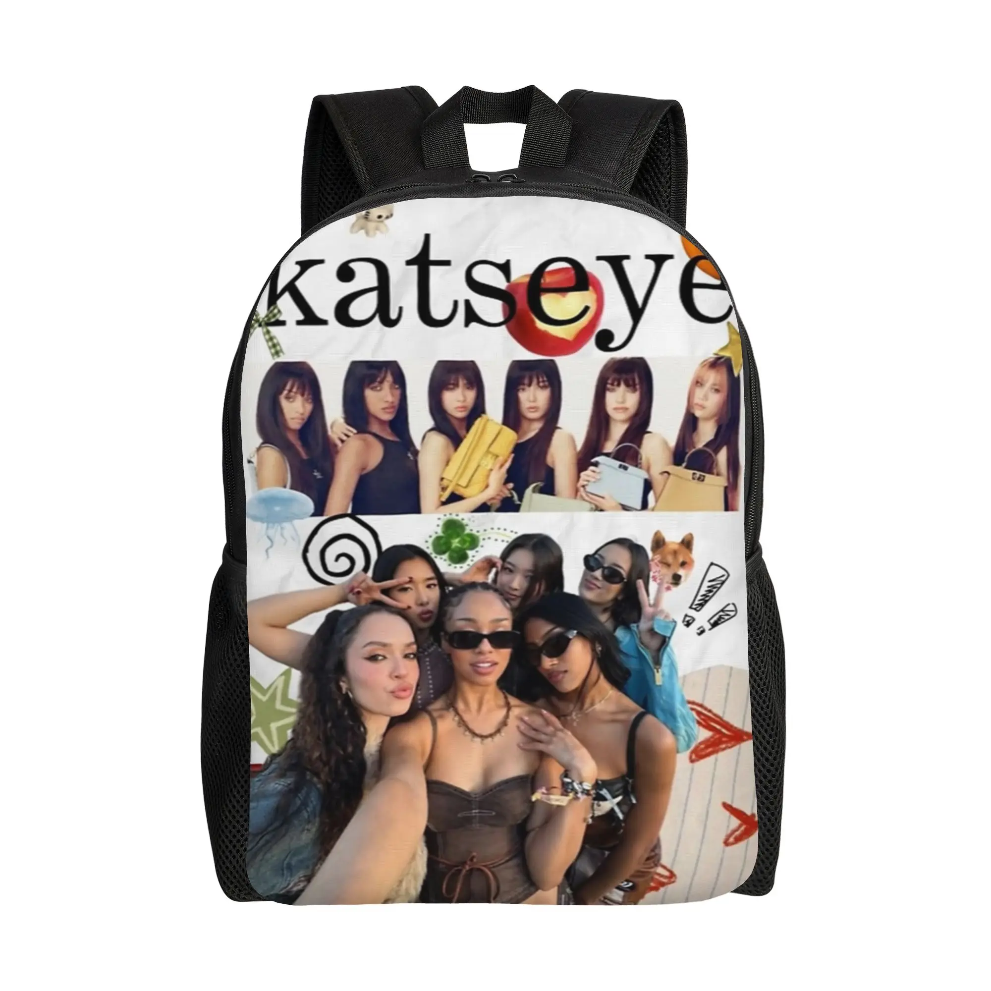 

Katseye poster Cool Backpack Sports Student Business Daypack for Men Women Laptop Shoulder Bag