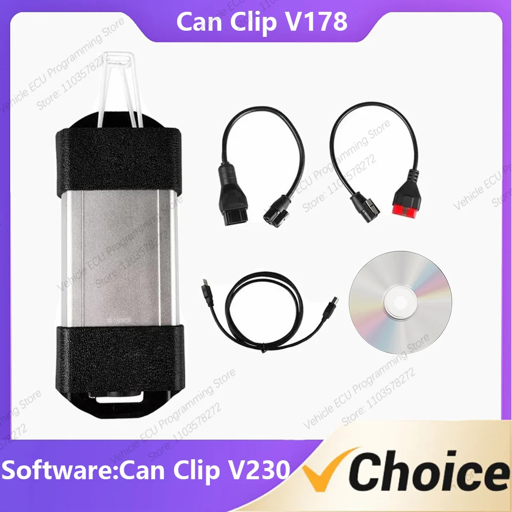 

CAN CLIP V178 Software Can Clip V230 Cars Diagnostic Tool For Renault Models From 1998-2023 Support Multi Language-10%