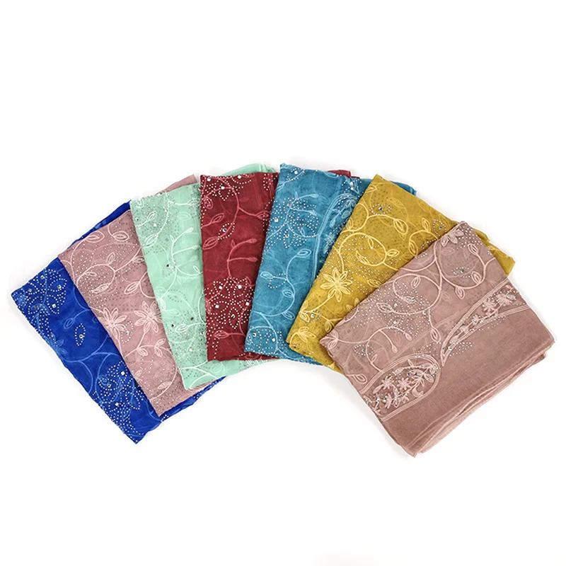 

EBAY Spring New Artificial Silk Embroidered Rhinestone Closed Toe Scarf Silk Scarf Scarf